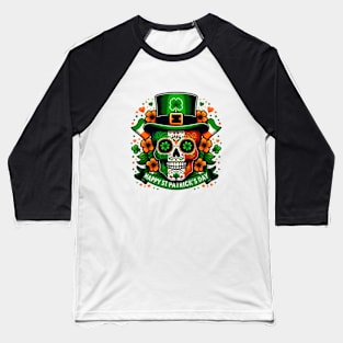 St Patricks Day 2024. Irish Skull Men Baseball T-Shirt